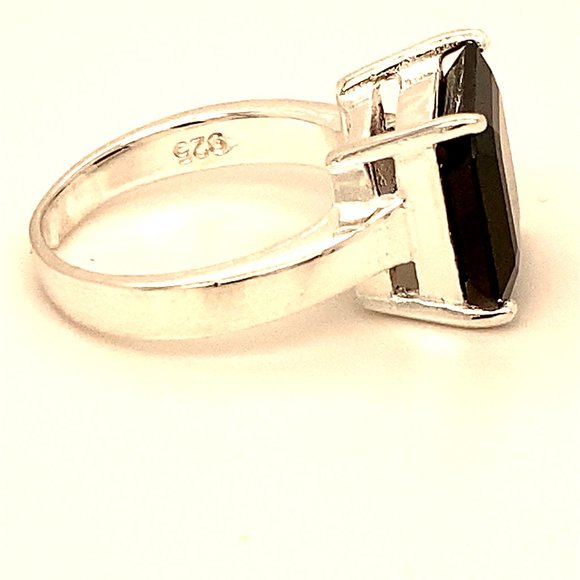 Pyrope Garnet 7.46ct Platinum Solid Silver Ring - Picture 3 of 6